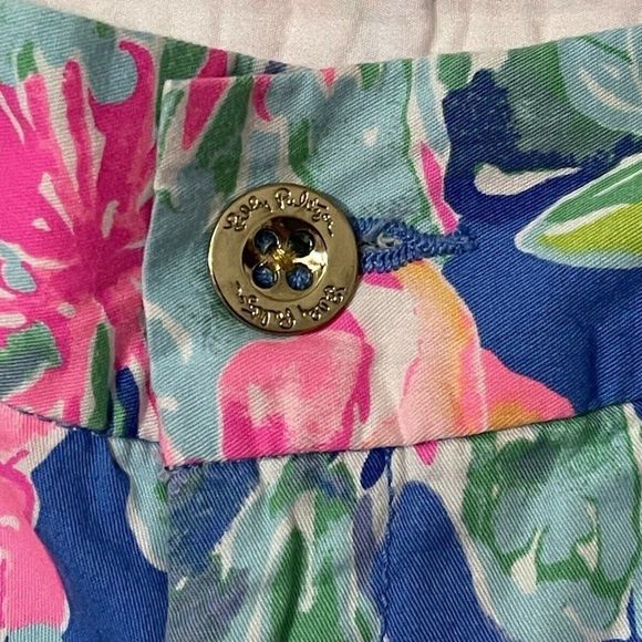 Lilly Pulitzer Callahan Short Pink Floral It's Always Summer Somewhere Size 00 - Picture 6 of 11